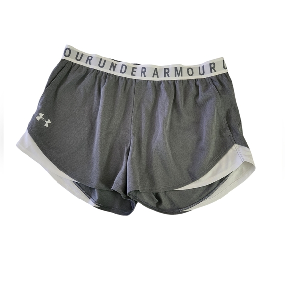 Under Armour Gray Play Up Shorts 3.0 - Picture 2 of 9